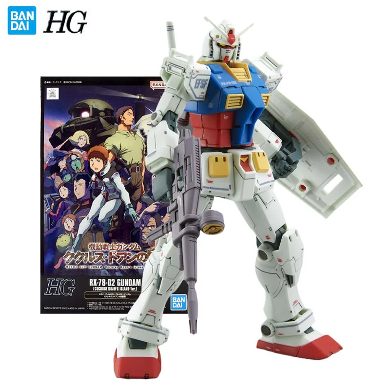 

Bandai Original GUNDAM Model Garage Kit HG Series 1/144 Gundam Cucuruz Doan's RX-78-02 Anime Action Figure Assembly Model Toys