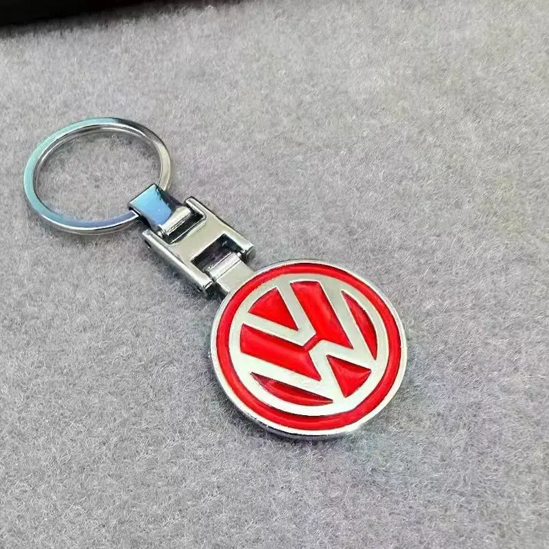 1Pcs Car Emblem Keychain styling Key Ring Accessories For VW GTI Polo Golf Passat Scirocco Tiguan Jetta T-ROC Touareg Touran CC