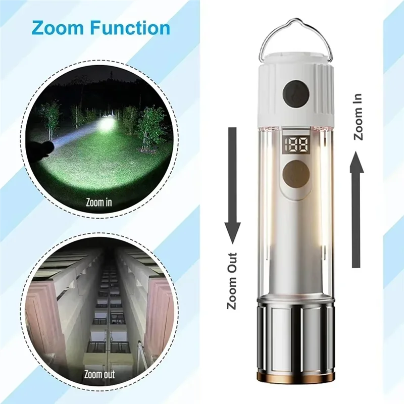 

ABPP-Rechargeable LED Flashlight With Magnet High Power Torch Outdoor Emergency Lantern For Camping