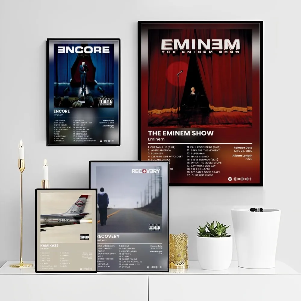 Pósteres adhesivos de película de superrapero Eminems, decoración Vintage para habitación, hogar, Bar, cafetería, pintura decorativa Vintage