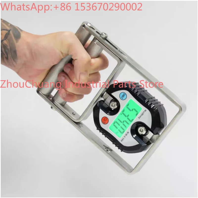 150kg Spring Grip Strength Tester Portable Digital LCD Screen Flexion Muscle Training/Specialized Strength Data Testing