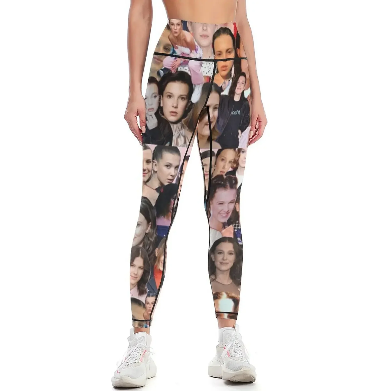 

Millie Bobby Brown Collage Leggings Women's sports Women's pants sports for legging gym Womens Leggings
