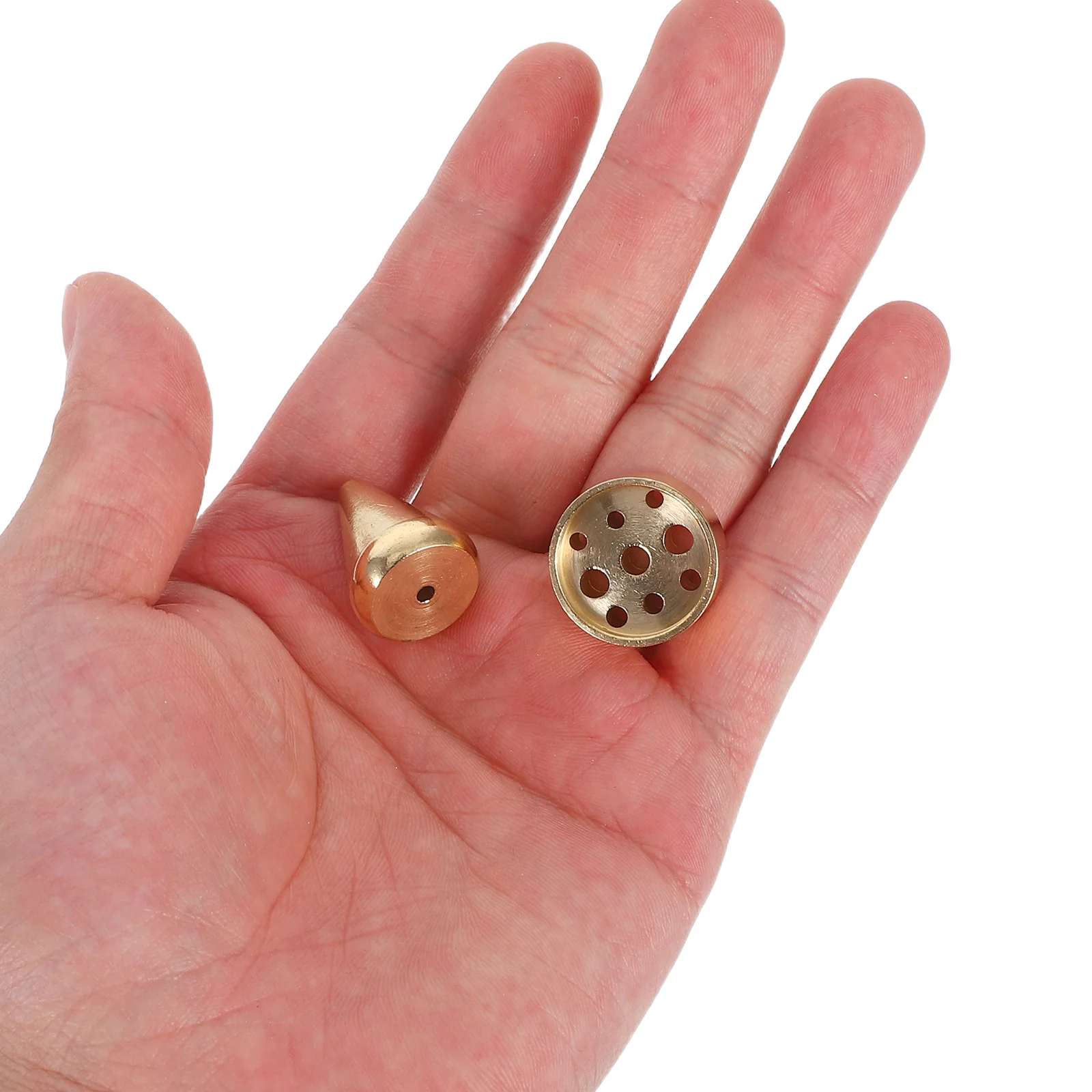 

4Pcs Yellow Copper Incense Burner Set Sturdy Metal Holder for Cones Sticks Portable Indoor Outdoor Relaxation Spa Room Ambience