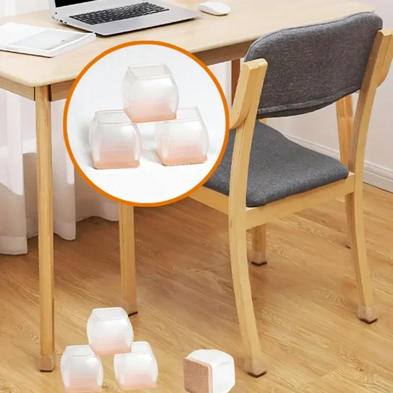 

Upgraded 4pcs chair legs Floor protectors Non-Slip Silicone feet Pads Protector patas silla For furniture Table Legs Sock Cover