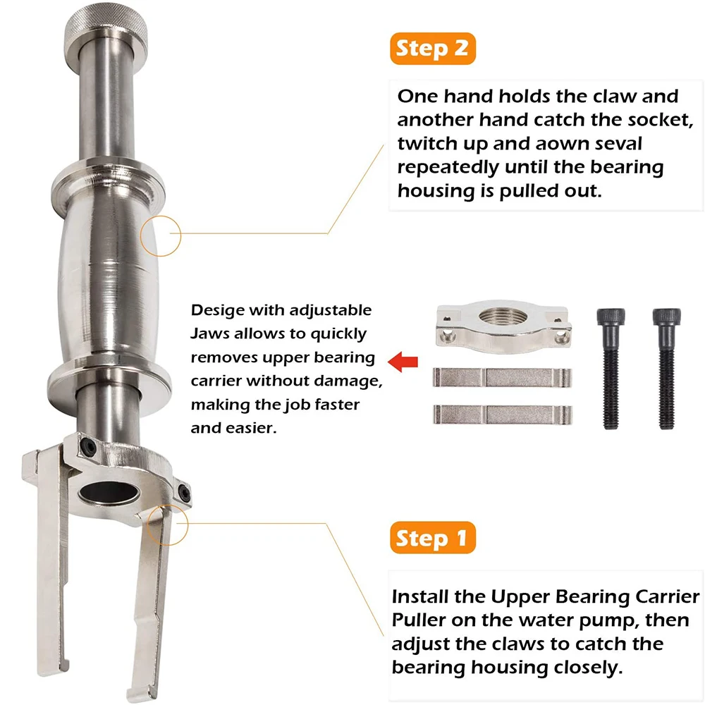 Chuang Qian Upper Bearing Carrier Puller with MT0013 Drive Shaft Collar Adapter for Yamaha, Johnson, Evinrude, Suzuki, Honda