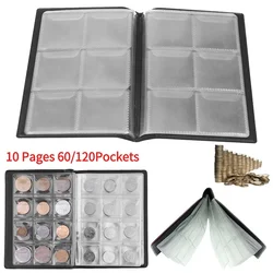 60/120 Pockets 10 Pages Money Book Coin Storage Album For Silver Dollar Coins Holder Collection Books Collecting Money Organizer