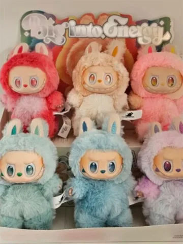 Macaron Labubu V3 1:1high Quality The Monsters Big Into Energy Series Blind Box Vinyl Plush Doll Pendant Gradient Color Gift