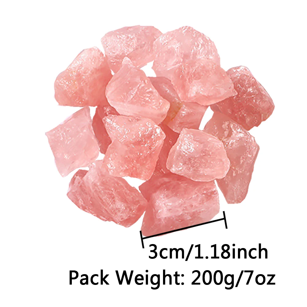 Natural powder crystal rose quartz coarse mineral raw stone mineral crystal mineral specimen room tank decorative landscape raw