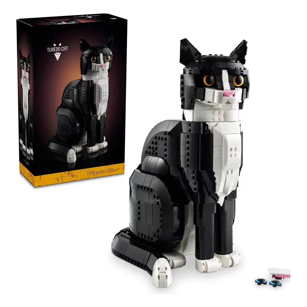 Ideas 21349 Tuxedo Cat 43247 Lion Animal Model Building Blocks Assemble Cute Cartoon Bricks Puzzle Toys For Children Gifts