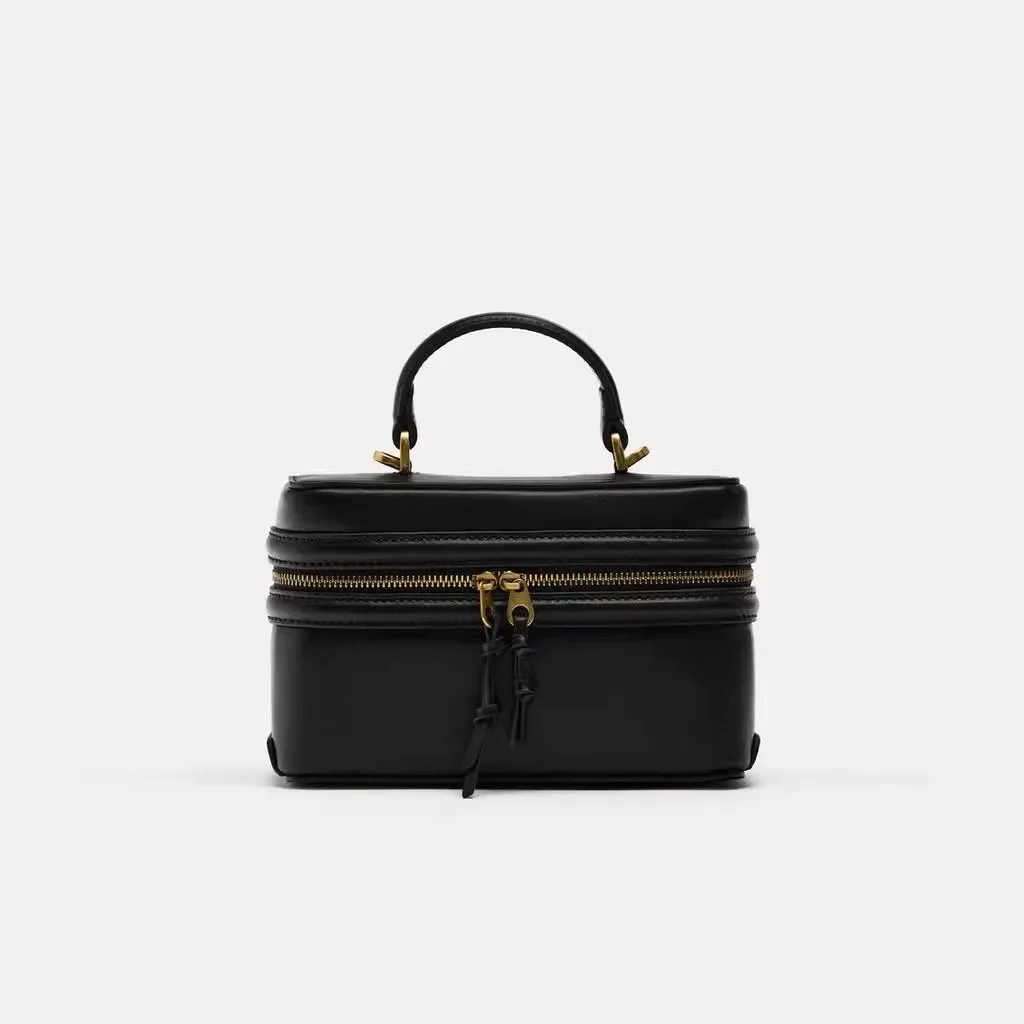 Sacs à main noirs de luxe pour femmes, sacs à bandoulière en cuir PU dur pour femmes, mini sac équiinitié, sacs de boîte de pièces de monnaie et de rouge à lèvres