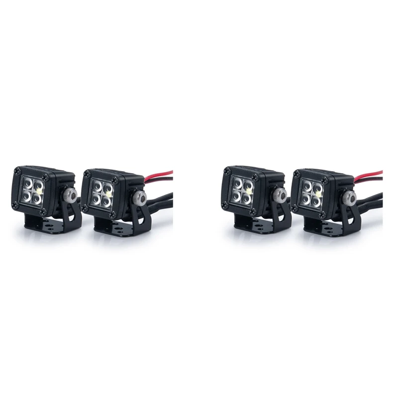 

4X Modified Headlights Spotlights Car Top Lights Bumper Lights For AXIAL SCX10 JEEP TRAXXAS TRX4 TRX6 1/10,A