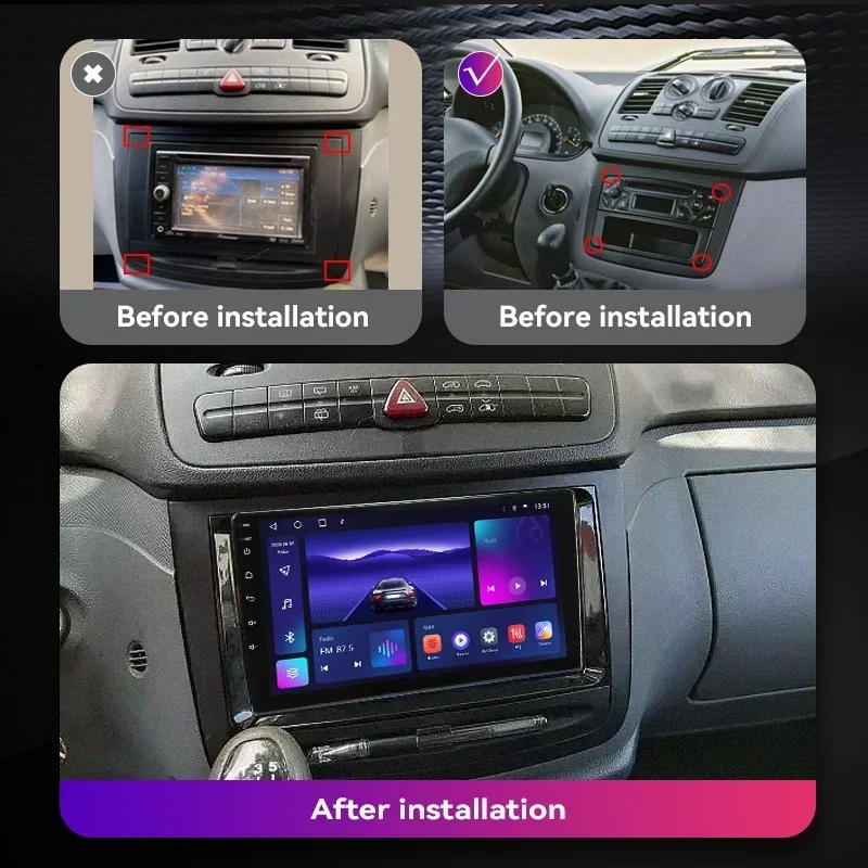 Android 12 Car Radio For Benz Vito 2 W639 Viano 2003 - 2015 Multimedia Video Player Navigation Stereo GPS 4G Carplay Autoradio