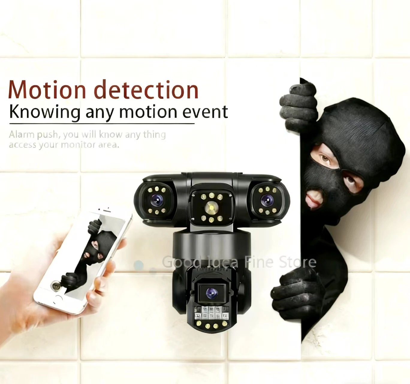 Telecamera WiFi PTZ da 15 MP con tre lenti Tre schermi Visione notturna a colori Telecamera IP di sicurezza esterna Telecamera di sorveglianza CCTV App V380