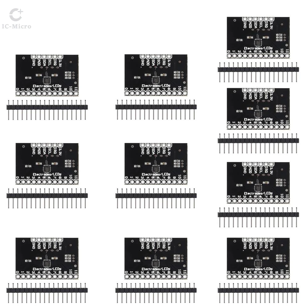 XCW 1/10PCS MPR121 Breakout V12 Capacitive Touch Sensor Controller Module I2C Interface keyboard Development Board for arduino
