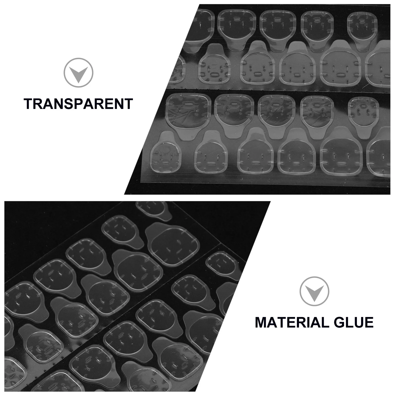 15 ورقة مسمار الفن على الوجهين لاصق شفاف مسمار الغراء ملصقات غير مرئية الأظافر وهمية صحية مريحة لعيد ميلاد #4