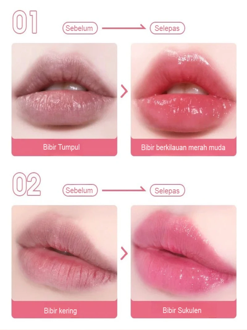 Aceite labial hidratante nutritivo, bálsamo labial líquido de hidratación, Bola de rodillo, aceite de boca falso seco agrietado, incoloro transparente