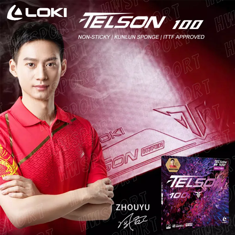 LOKI TELSON 100 Table Tennis Rubber Non-sticky Japenese Style Ping Pong Rubber Sheet with Pre-tuned Kunlun Sponge