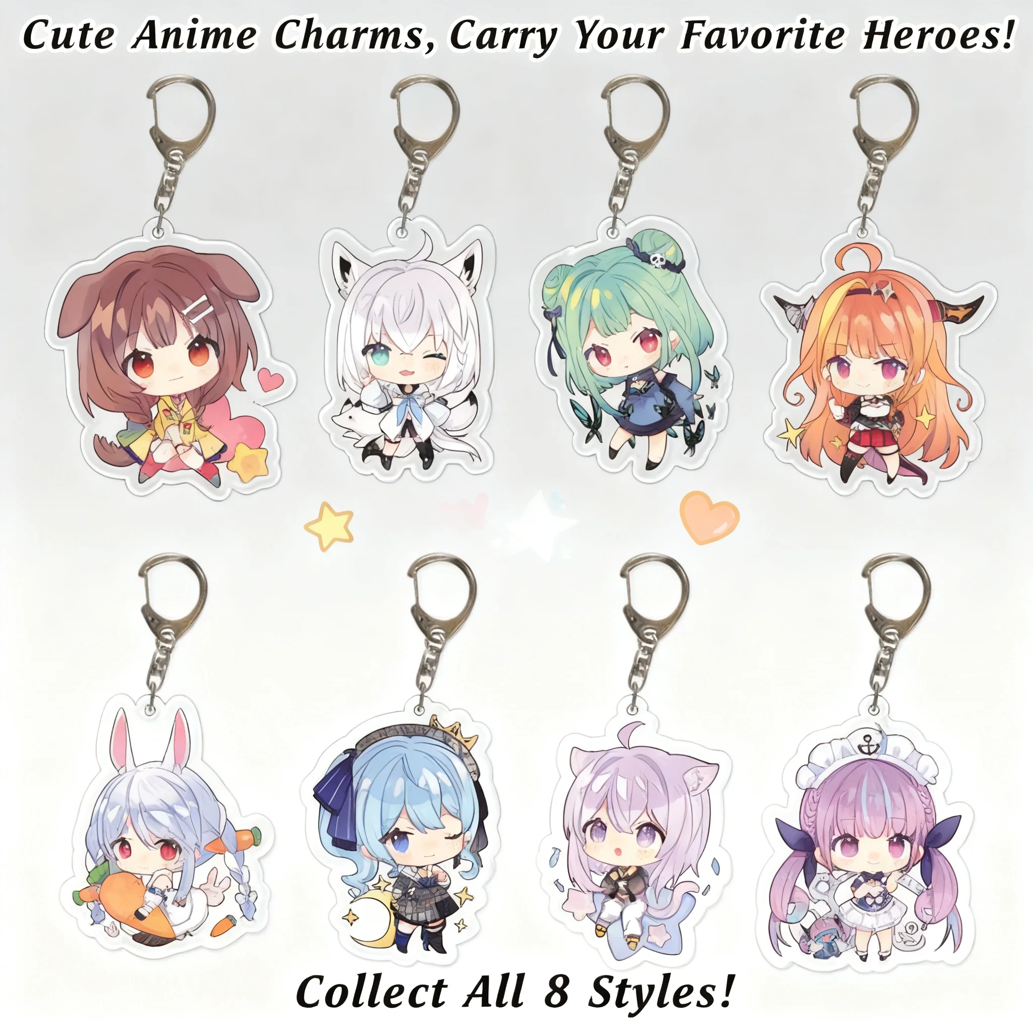 

Youtuber Vtuber Acrylic Keychain Student Pendant New Double Sided Transparent Hanging Ornament Accessory