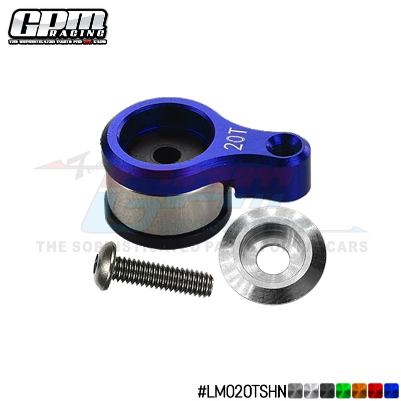 GPM ألومنيوم 6061-T6 20T بوق مؤازر مع زنبرك مدمج لـ LOSI 1/18 Mini-T 2.0