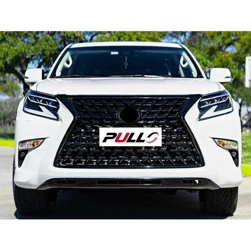 مجموعات هيكل السيارة لـ GX460 2010-2020 الترقية إلى نمط 2021 مع المصد الأمامي الخلفي الجمعية مصبغة هود الحاجز المصابيح الأمامية #3