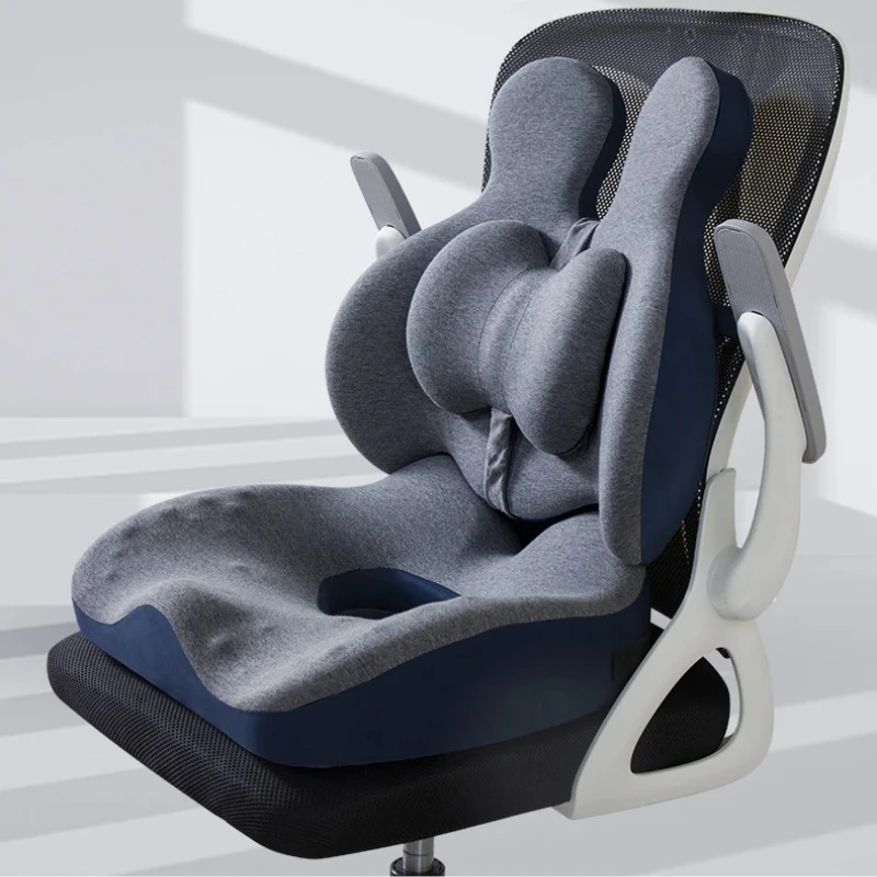 Ergonomic Lumbar Support Cushion - Memory Foam Office Car Seat Pillow for Back Pain Relief & Posture Correction