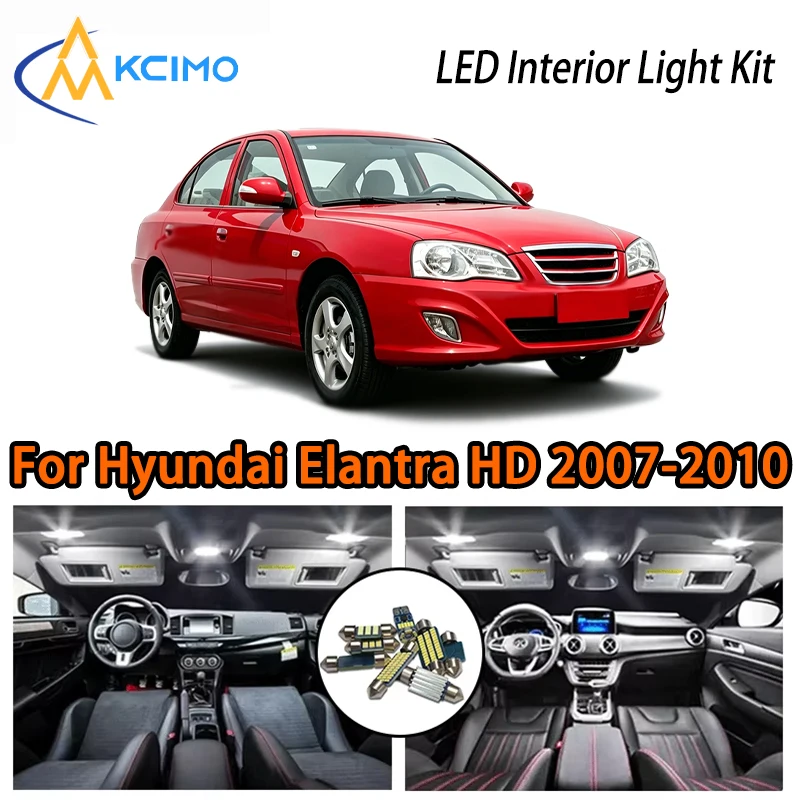 

LED Kit For Hyundai Elantra HD 2007-2010 Interior Lights, Two Colors Choice Super Bright White Ice blue
