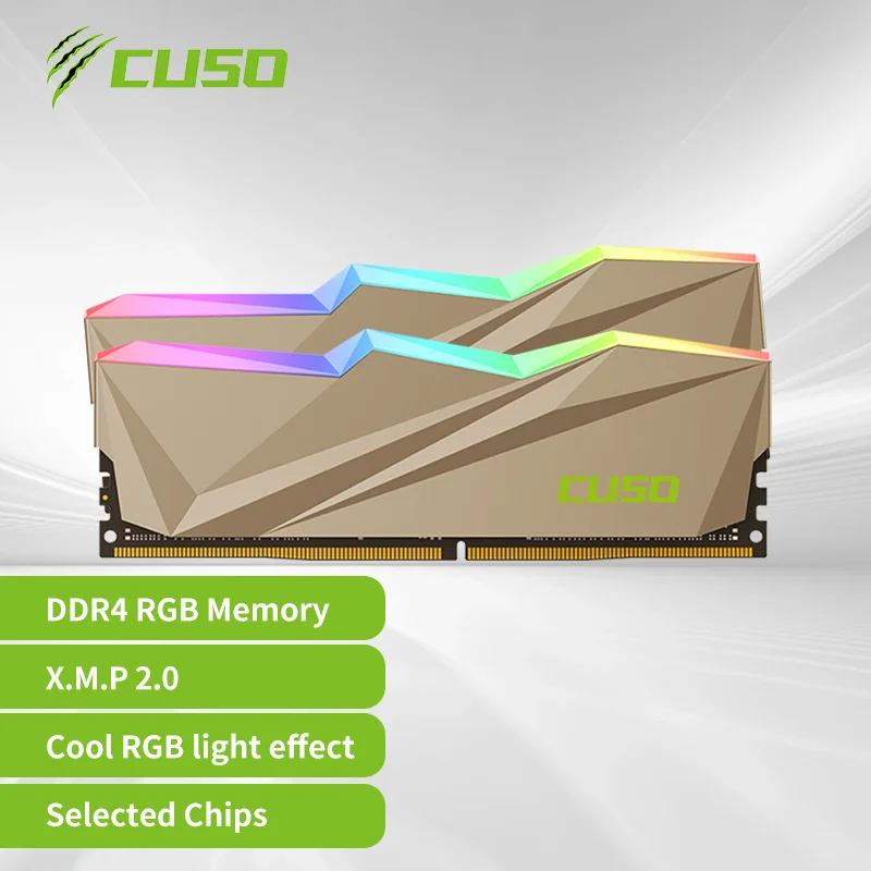 CUSO RGB Memoria RAM DDR4 8GB 16GB 3200MHz 3600MHz 8GBx2 kit Memoria RAM DDR4 3200mhz For Desktop Computador