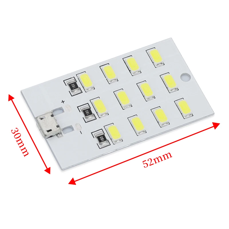 1 STKS hoge kwaliteit 5730 smd 5 V 430mA ~ 470mA Wit Mirco Usb 5730 LED verlichting paneel USB mobiele licht noodverlichting nachtlampje
