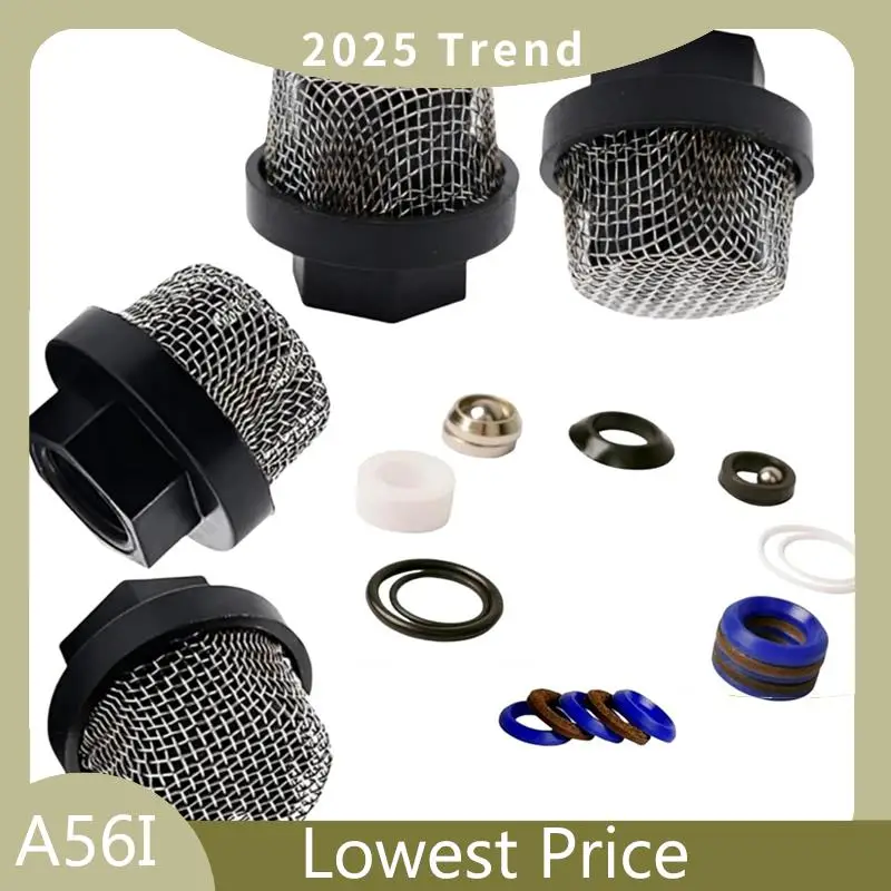 ABDD (1+4Pk)244194 Pump Repair Packing Kit&246385 7/8 Inch UNF Inlet Strainer Screen Replacement Kit For 390 395 490 495 595