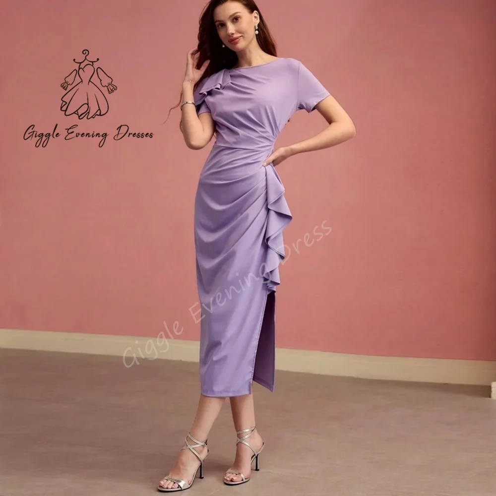 

Giggle Sexy O-neck Pleat Zipper Ankle Length Elegant and Pretty Women Wedding Dresses Mermaid Bride Dresses