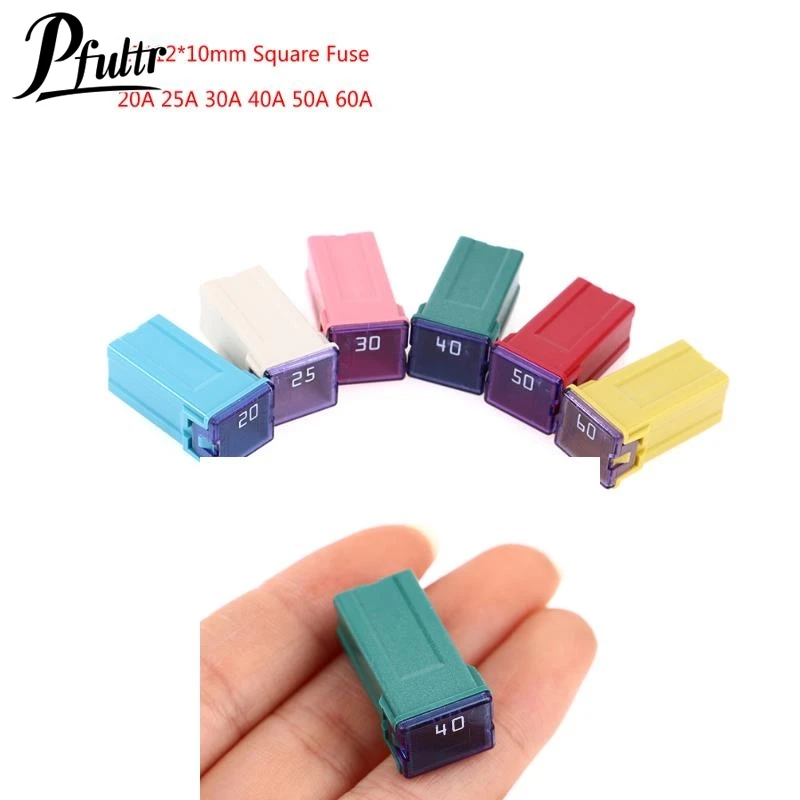 1Pcs Mini Square Fuse 32V 20A 25A 30A 40A 50A60A Automotive Car Fuse With Plastic Box