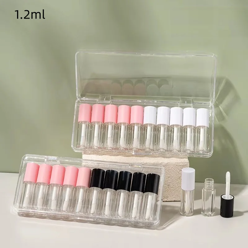 Wholesale 100pcs Empty 1.2ml Mini Clear Lip Gloss Tube Liquid Blush/Lipstick Tube DIY Tube Lip Oil Sample Cosmetic Container