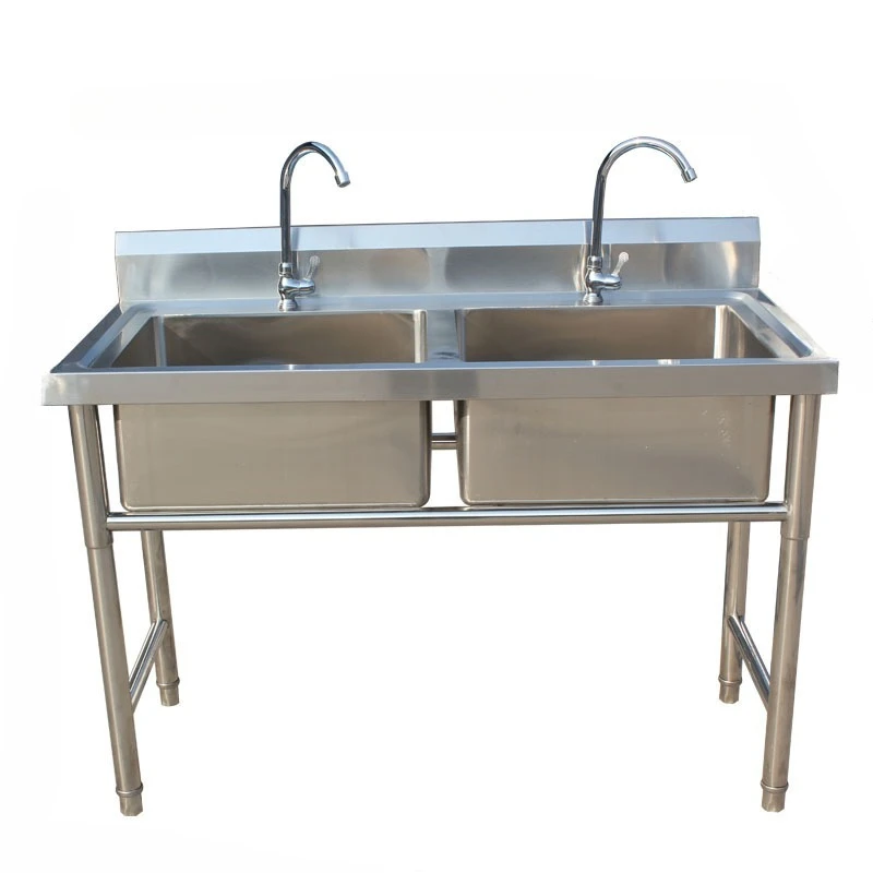 

Double tank, stainless steel, vegetable basin, dining room, canteen, kitchen, dishwashing.