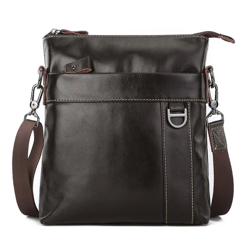 Retro crossbody bag casual bag business man's vertical style crossbody bag cowhide handbag single shoulder small bag
