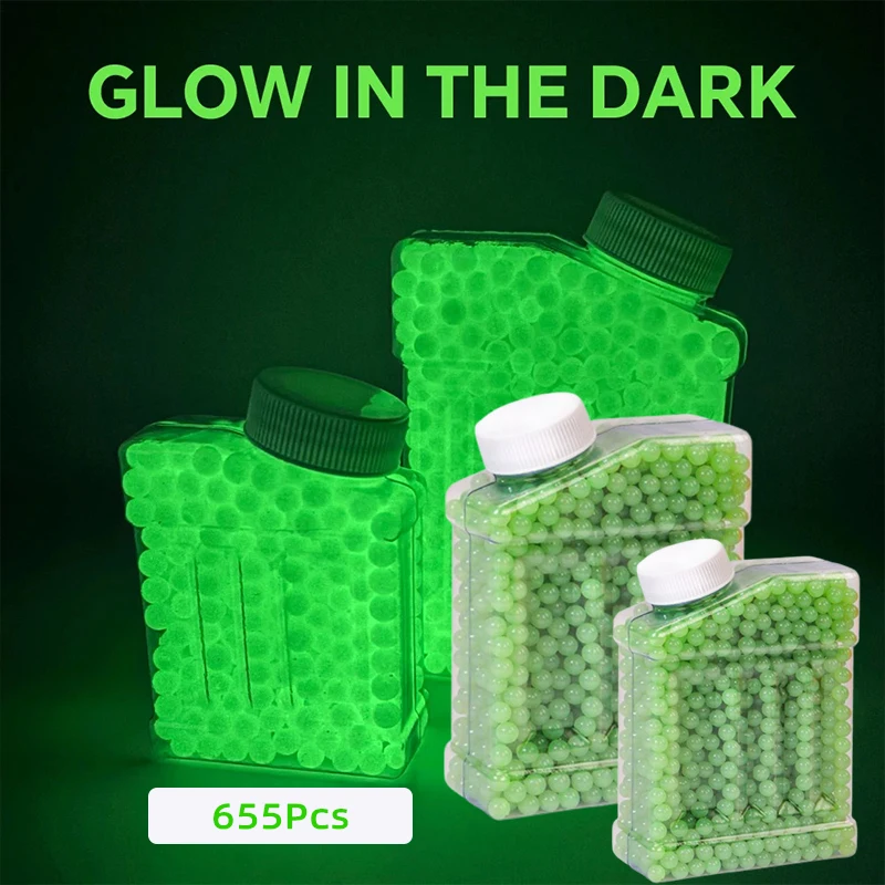 

UL 6mm Glow in Dark Airsoft BBs Fluorescent Plastic Pellets for Toy Rifle Gun Shooting