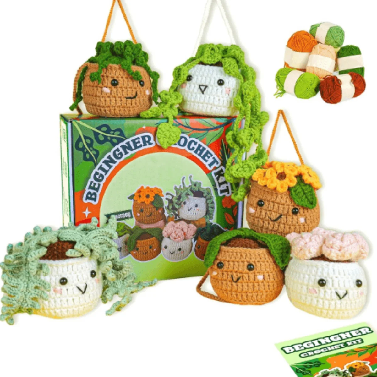 4 PCS | Crochet Kit | Crochet Kit for Beginners | Beginner Crochet & Knitting Kit with Step by Step Video Lessons