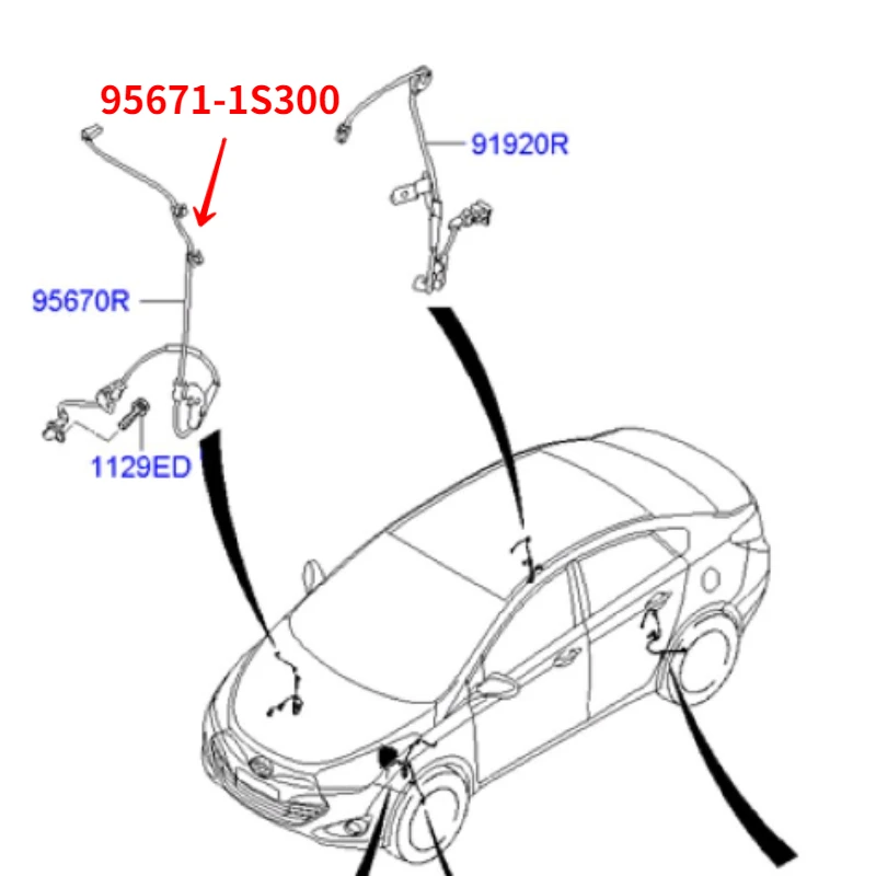 95671-1S300 956711S300 95671 1S300 ABS Датчик скорости колеса для Hyundai HB20 Аксессуары для автомобилей