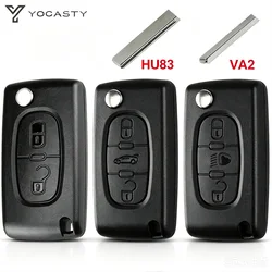 YOCASTY For Peugeot 207 307 308 407 607 807 For Citroen C2 C3 C4 C5 C6 2/3 Buttons Remote Key Shell Case VA2/HU83 CE0523 CE0536