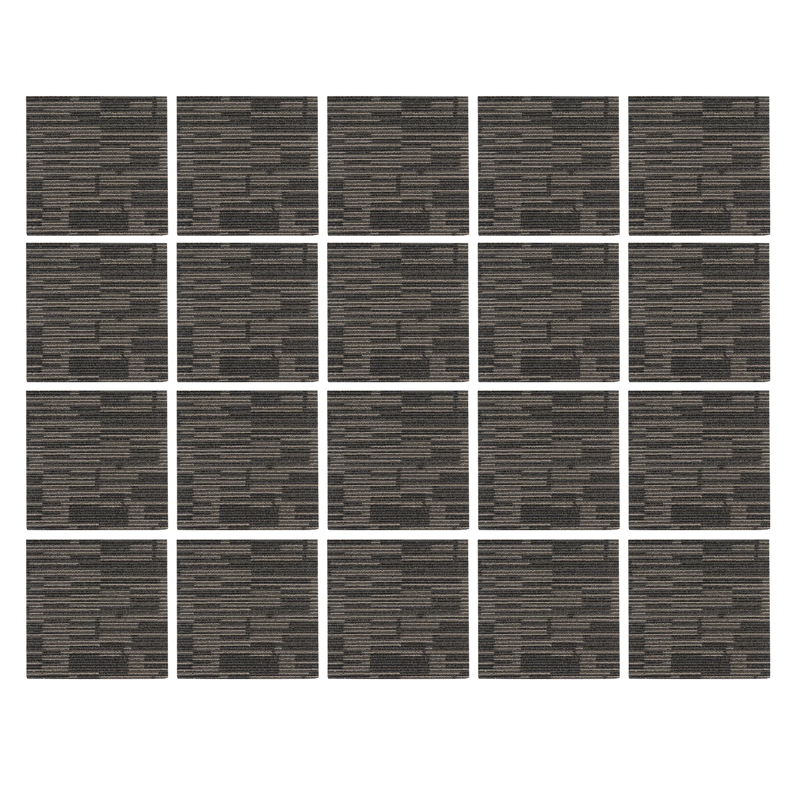 20× Carpet Squares, 20x20 Inch Commercial Carpet with Tapes, Repeated Use Floor Tile Washable Mats, Carpet Tiles Peel and Stick