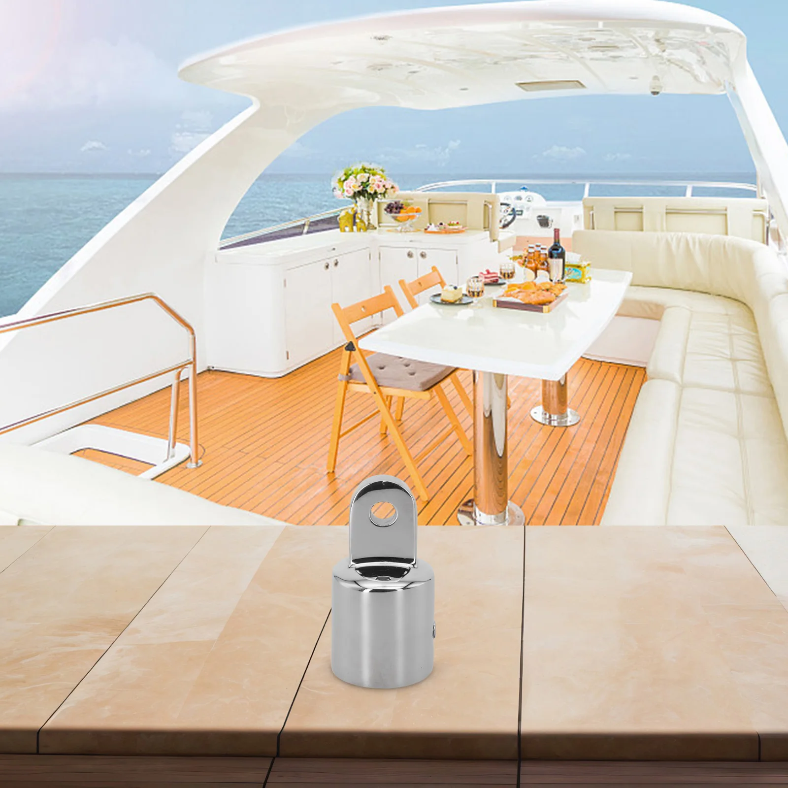 

Cap External Eye End Stainless Steel Yacht Specifications Support Rods Rods Deck Support Top Wide Applicability
