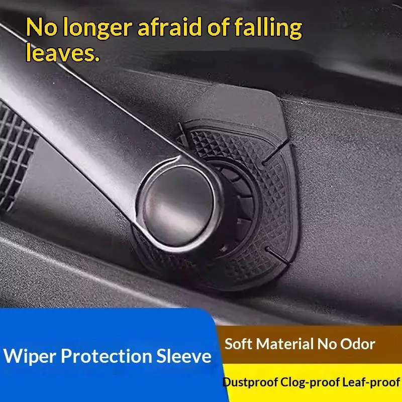 2PCS Silicone Car Windshield Wiper Hole Protector Anti Clog Design Easy Cleaning For Most Car Models Daily Care