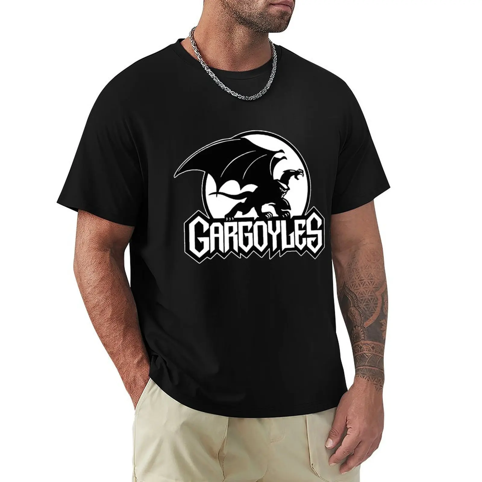 Retro Dragon Art Gargoyles Science-fiction TV Series T-Shirt Sun Block Outdoor T-Shirt