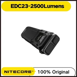 NITECORE EDC23 Ultra Slim EDC Flashight 2500 Lumens USB-C Rechargeable Pocket Small Tactical Troch Light Built-in Li-ion Battery