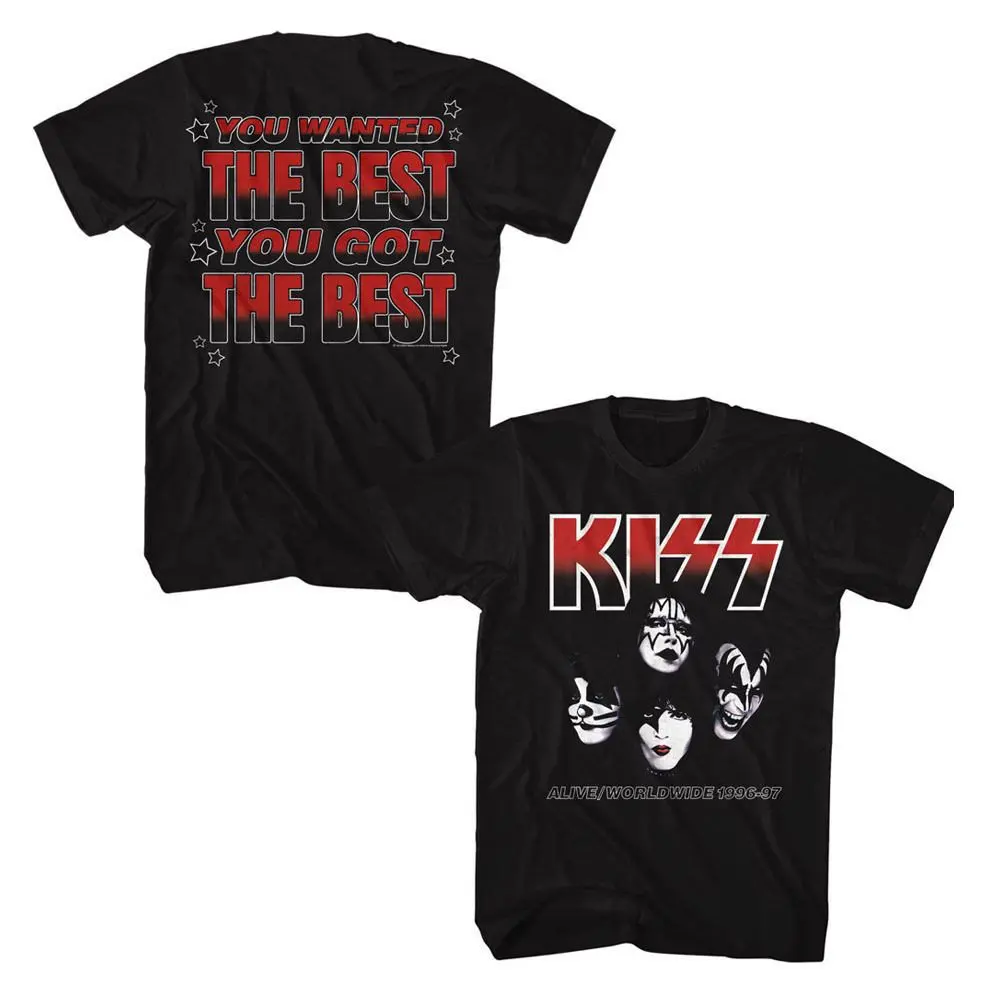 

Kiss You Wanted The Best Black Adult T-Shirt Summer Men's and Women's Loose and Breathable T-shirt Top