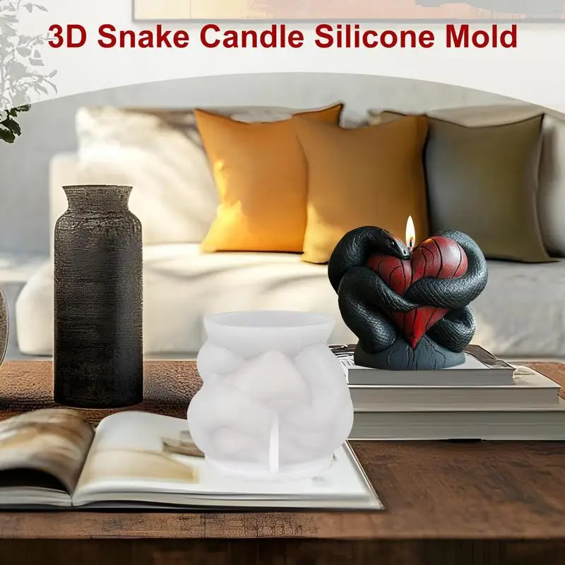 

Силиконовая форма для свечей, 3D форма для изготовления свечей в виде змеи, антипригарная форма для изготовления мыла, инструмент для изготовления фигурок, литья, художественных проектов, поделок