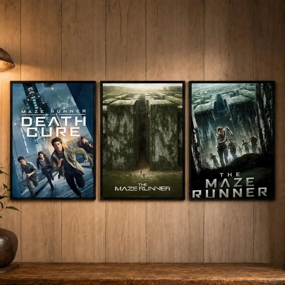Trusted Movie T-The Maze RunnerS Poster Self-adhesive Art Poster Decoracion Painting Wall Art White Kraft Paper Home Decor