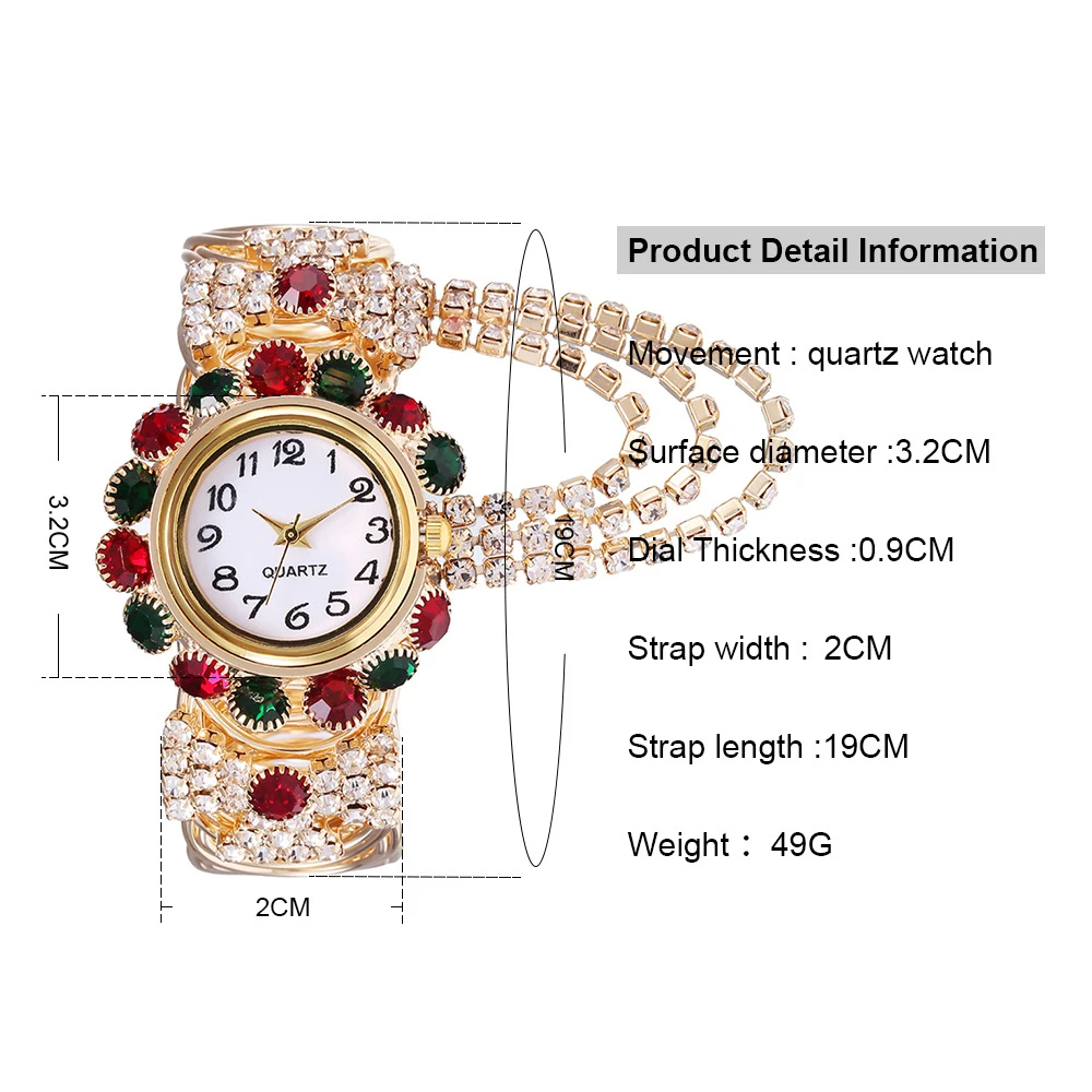 Women Quartz Watches Alloy Steel Tassel Bracelet Fashion Open Alloy Bracelet Watch