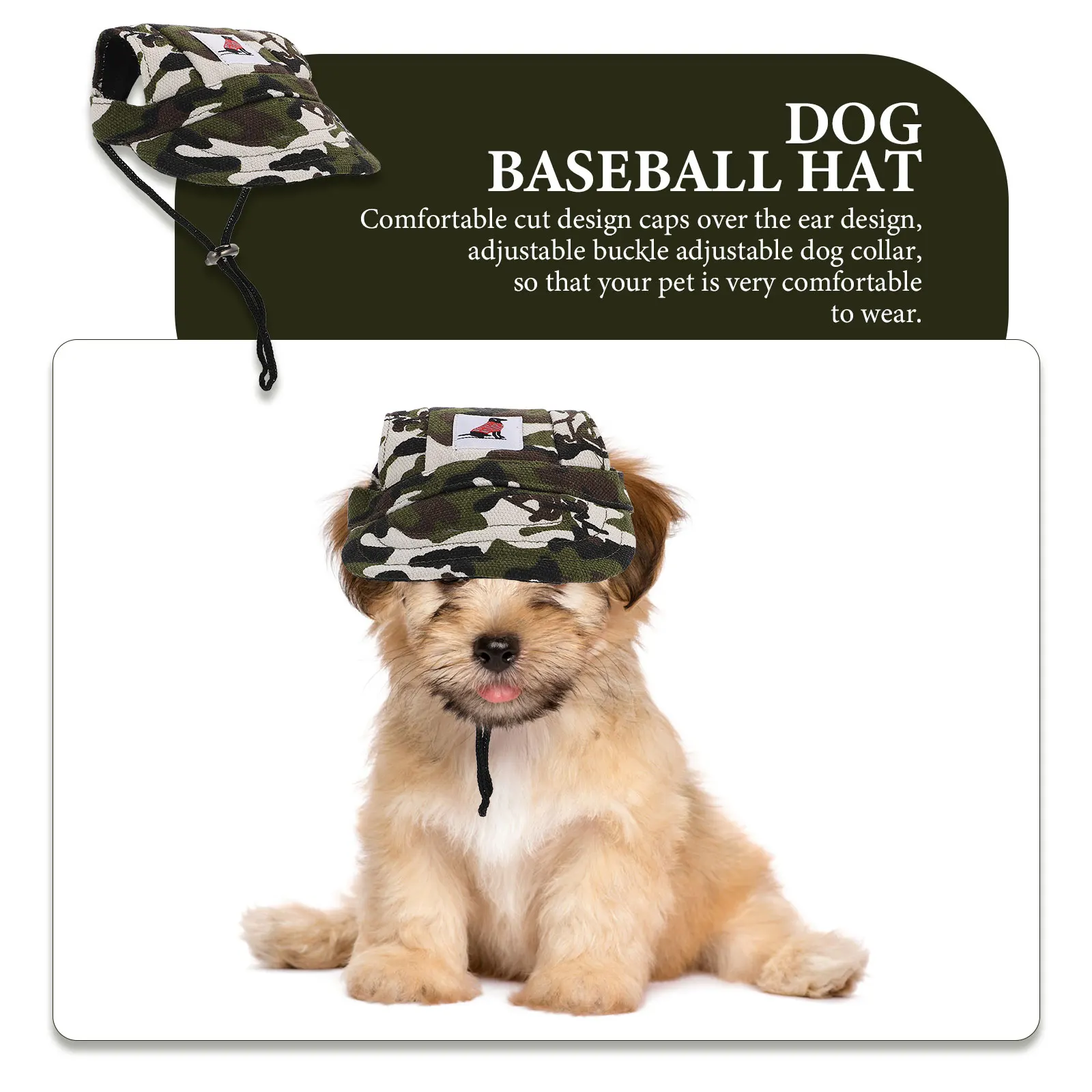 

Adjustable Dog Baseball Pet Visor For Small Medium Large Dogs Summer Outdoor Sun Protection Hat With Ear Holes Comfortable Dog