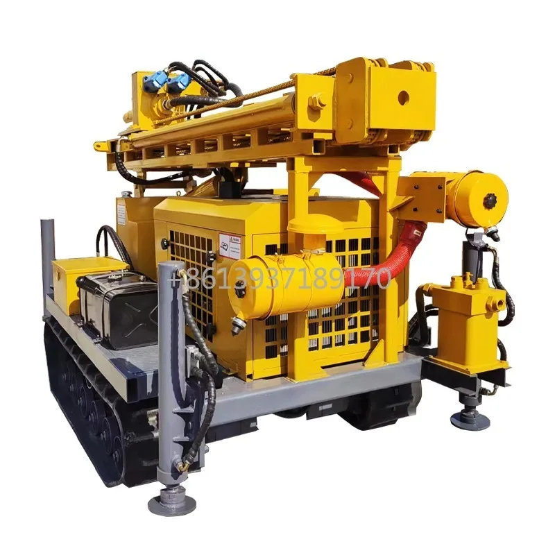 300m Multi-functional Tracked Exploration Water Well Drilling Rig, Mobile Low-noise Drilling Rig