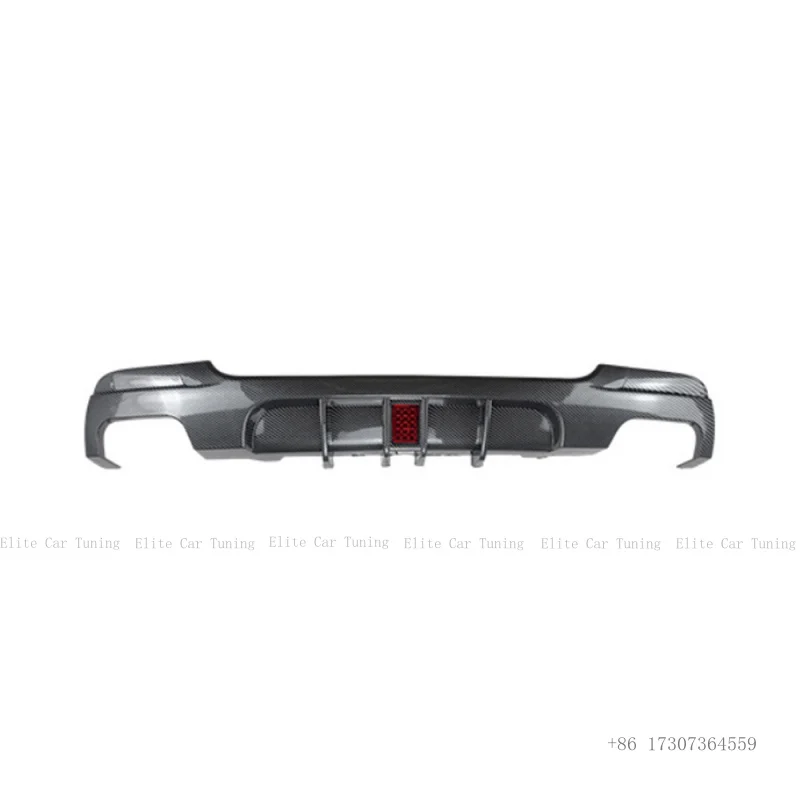 

Double Side Dual Outlet Car Rear Bumper Carbon Fiber Look Lip with LED for BMW 3S E92 E93 MP Rear Diffuser with Light 2005-2011